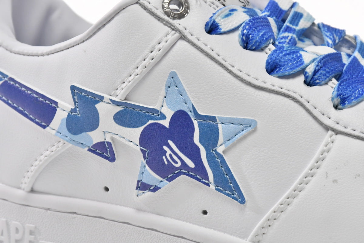 A BATHING APE BAPE STA Low White Blue Camouflage