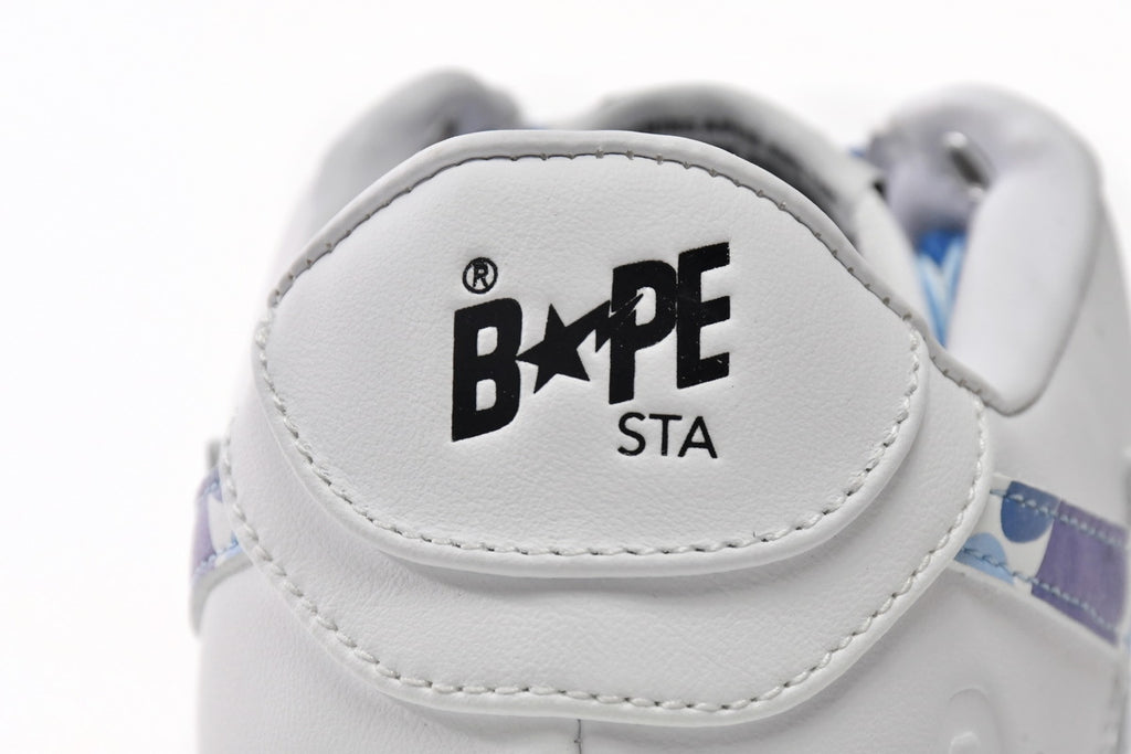 A BATHING APE BAPE STA Low White Blue Camouflage