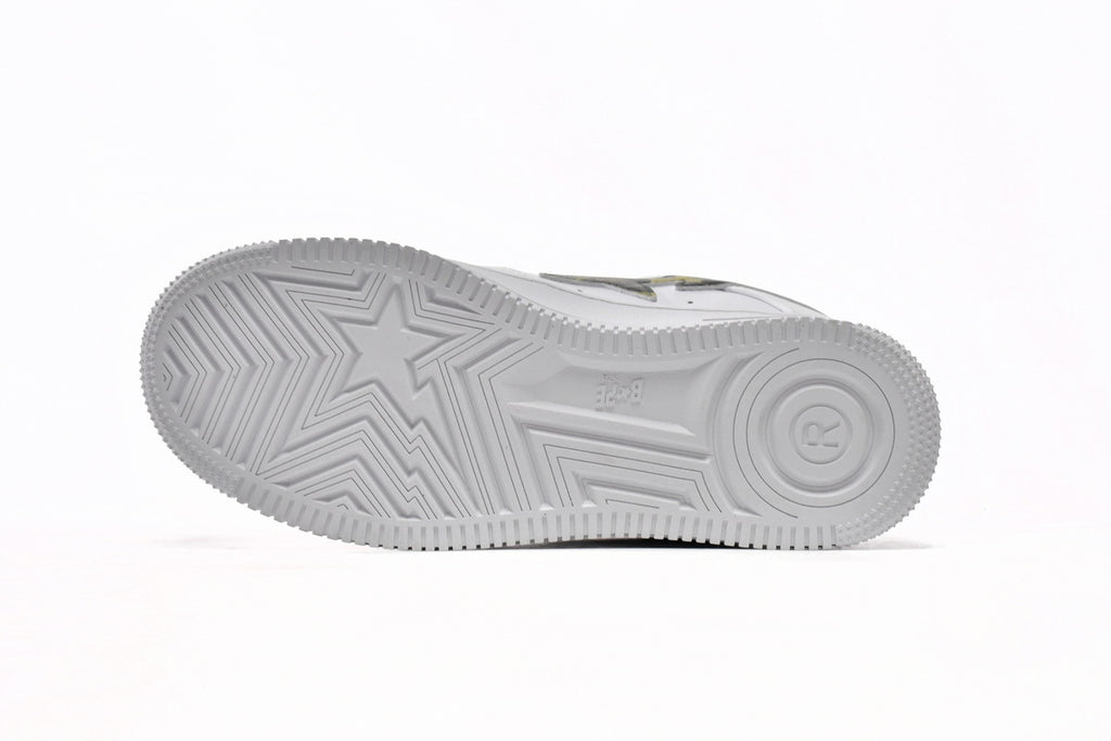 A BATHING APE BAPE STA Low White Green Camouflage