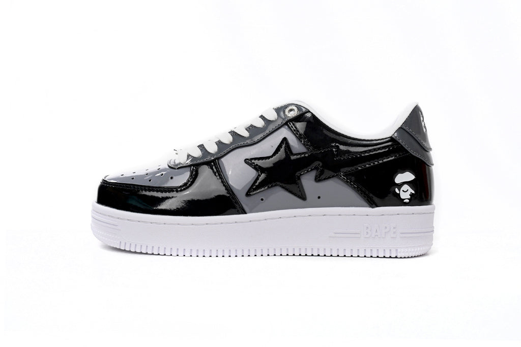 A BATHING APE BAPE STA Low Black Grey Baolan Sneakers