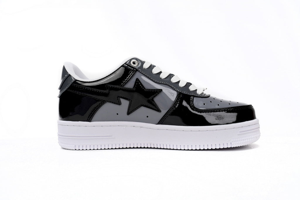 A BATHING APE BAPE STA Low Black Grey Baolan Sneakers