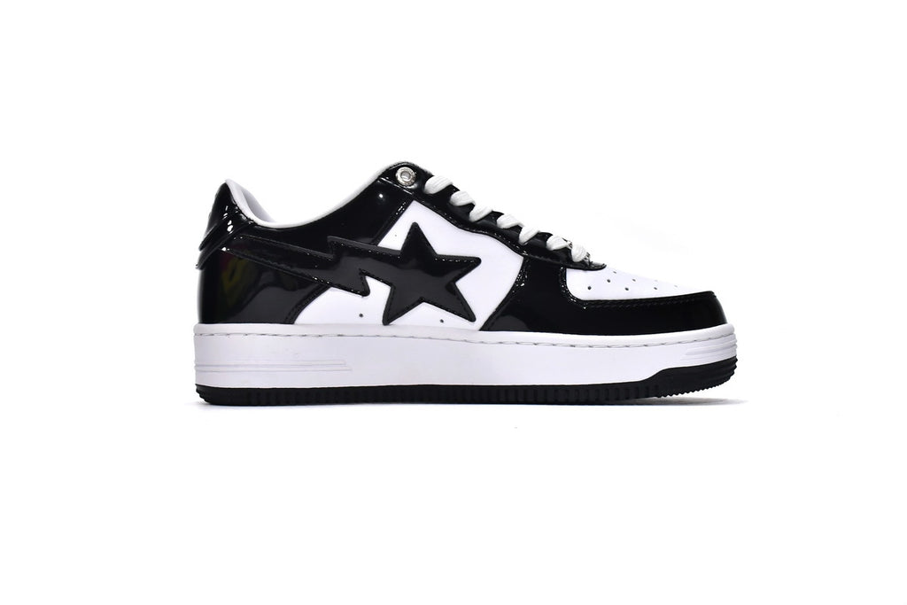 A BATHING APE BAPE STA Low Black & White Men's Sneakers