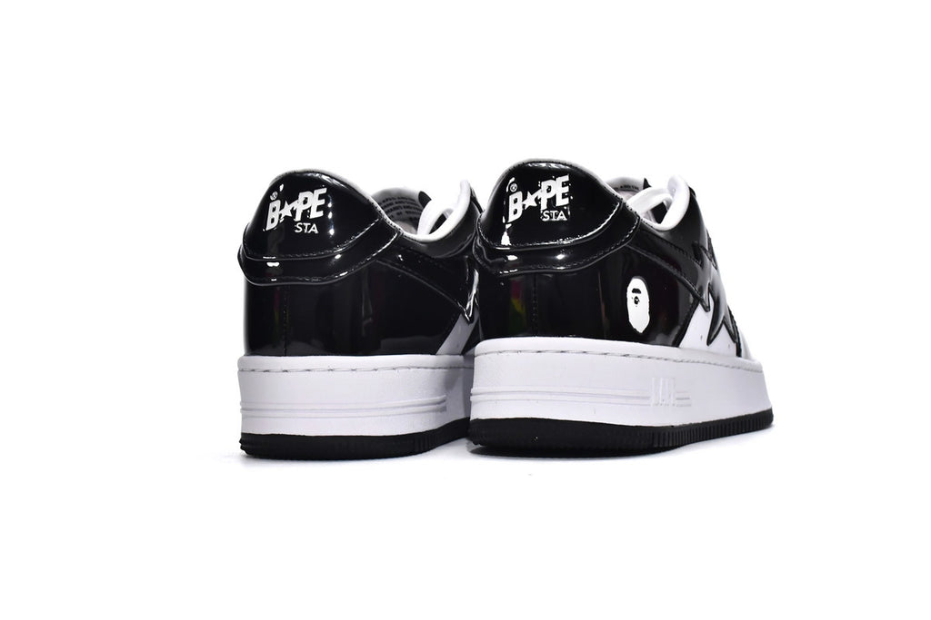 A BATHING APE BAPE STA Low Black & White Men's Sneakers