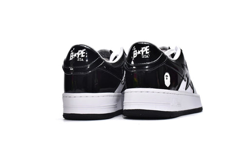 A BATHING APE BAPE STA Low Black & White Men's Sneakers