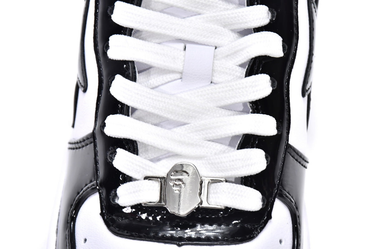 A BATHING APE BAPE STA Low Black & White Men's Sneakers