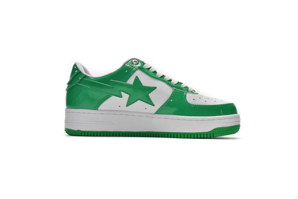 A BATHING APE BAPE STA Low White Green Sneakers