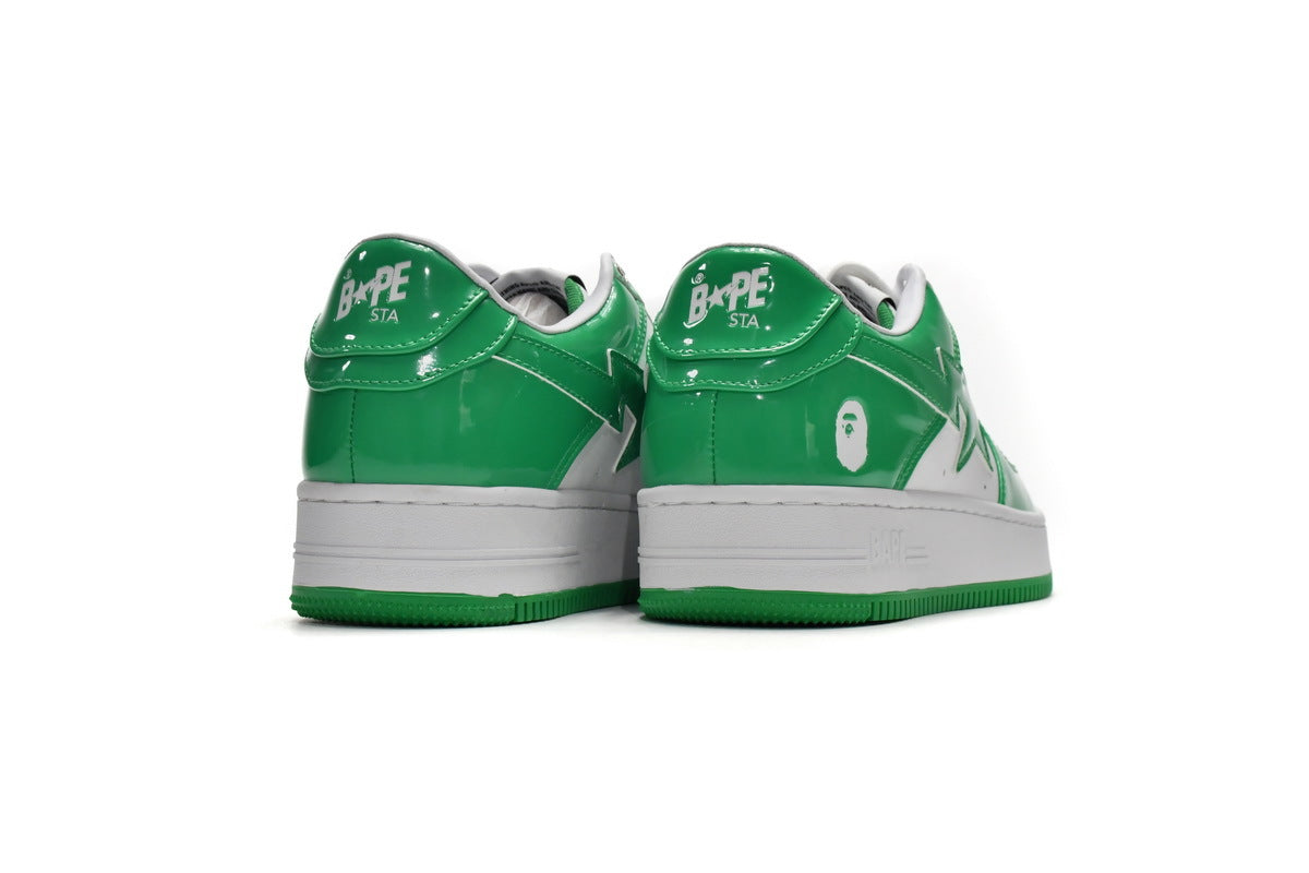 A BATHING APE BAPE STA Low White Green