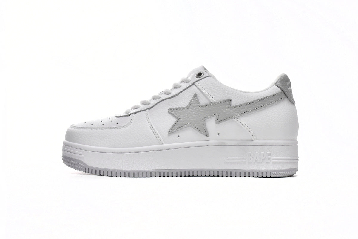 A BATHING APE BAPE STA Low White Grey