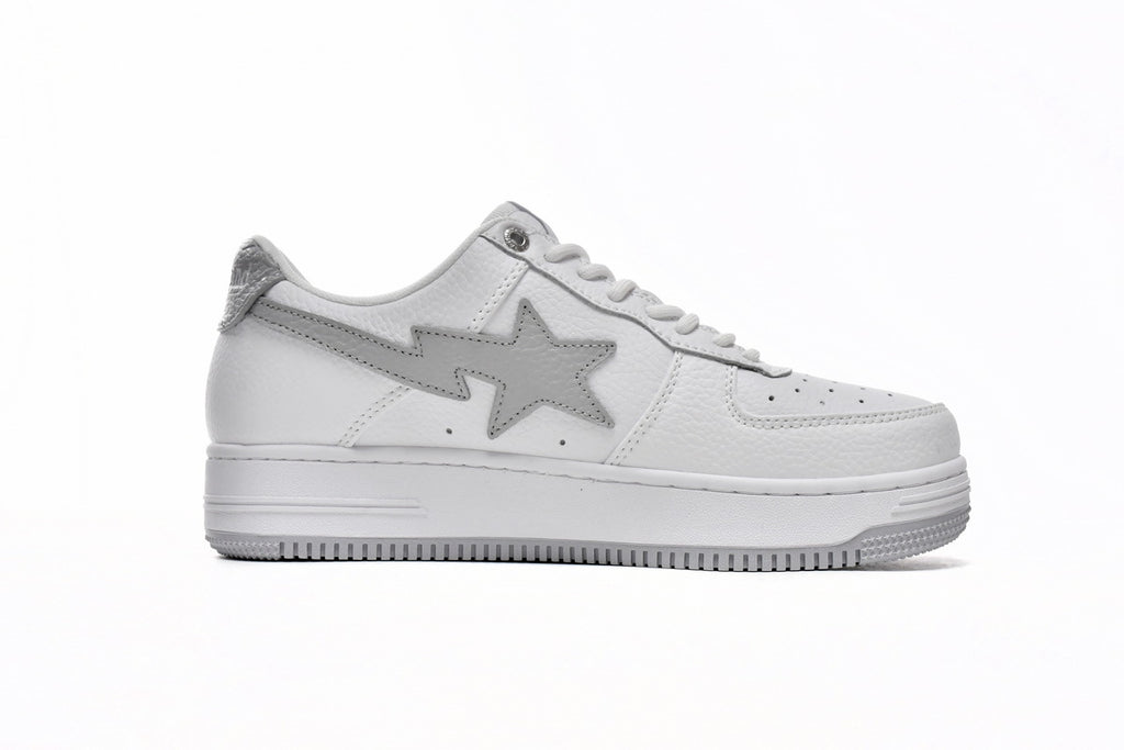 A BATHING APE BAPE STA Low White Grey Sneakers