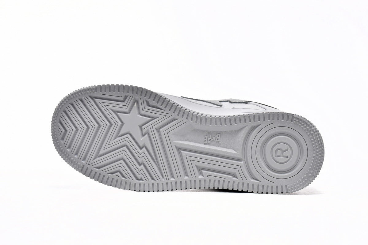 A BATHING APE BAPE STA Low White Grey