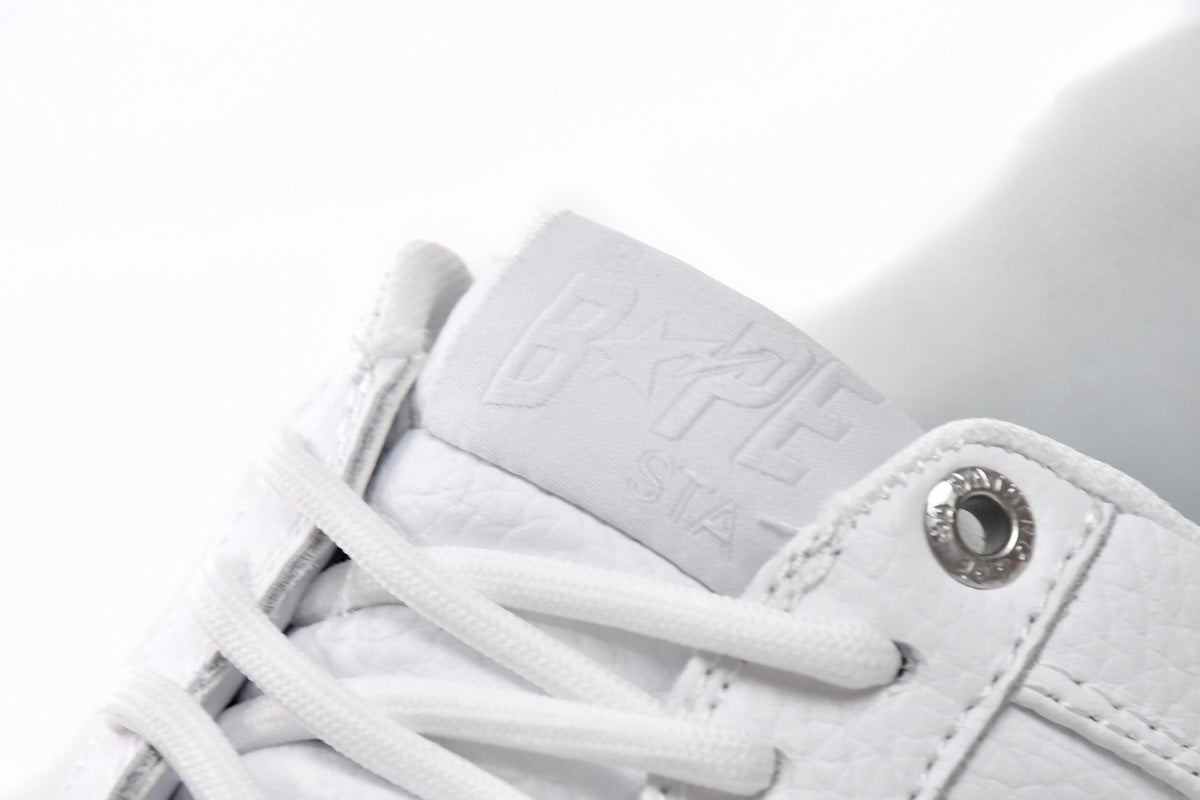 A BATHING APE BAPE STA Low White Grey Sneakers