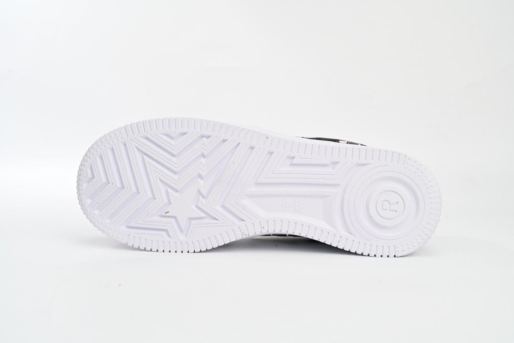 A BATHING APE BAPE STA Low White Purple Color Spray