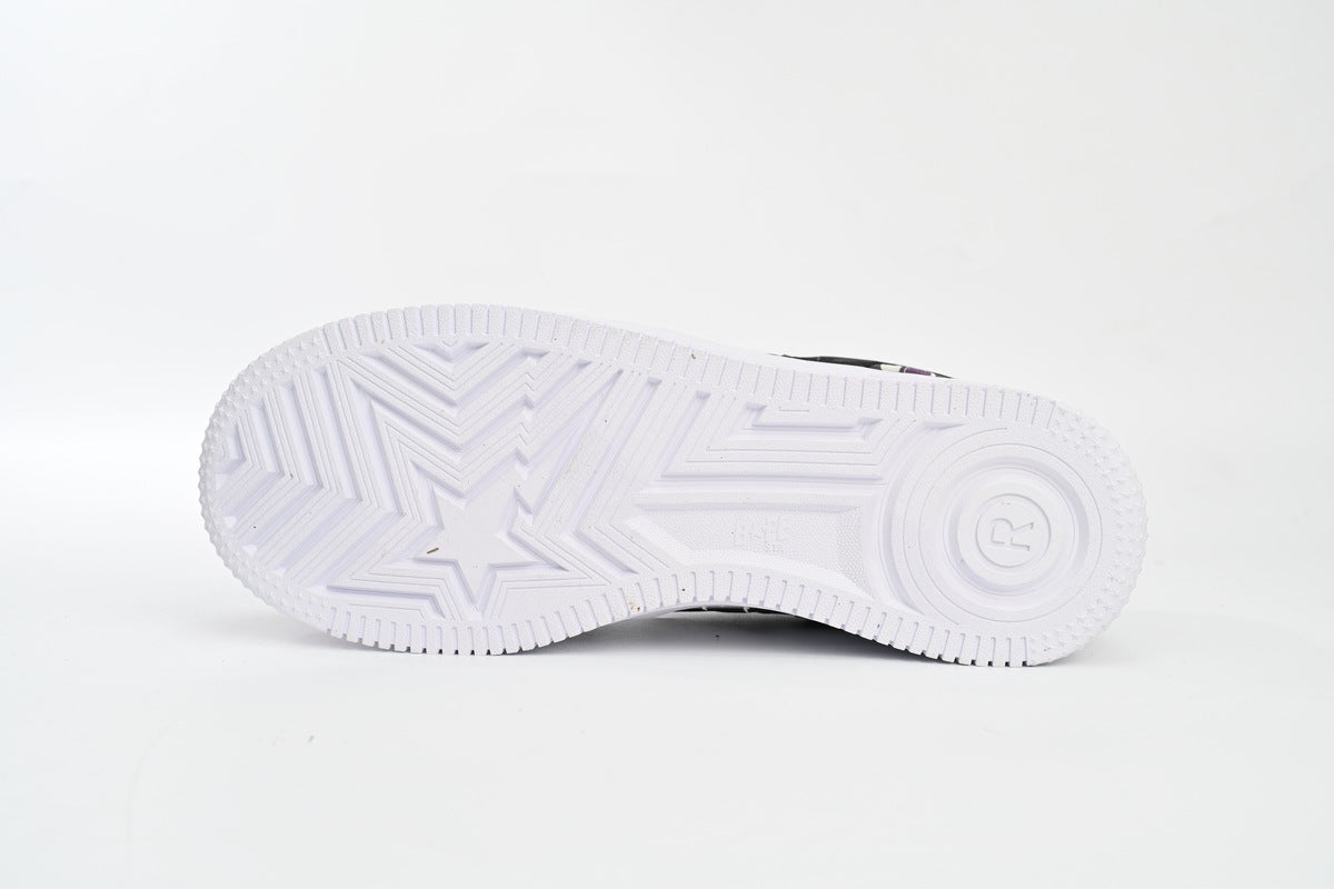 A BATHING APE BAPE STA Low White Purple Color Spray