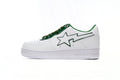 A BATHING APE BAPE STA Low White Green Star