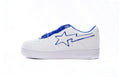 A BATHING APE BAPE STA Low White and Blue Border Sneakers