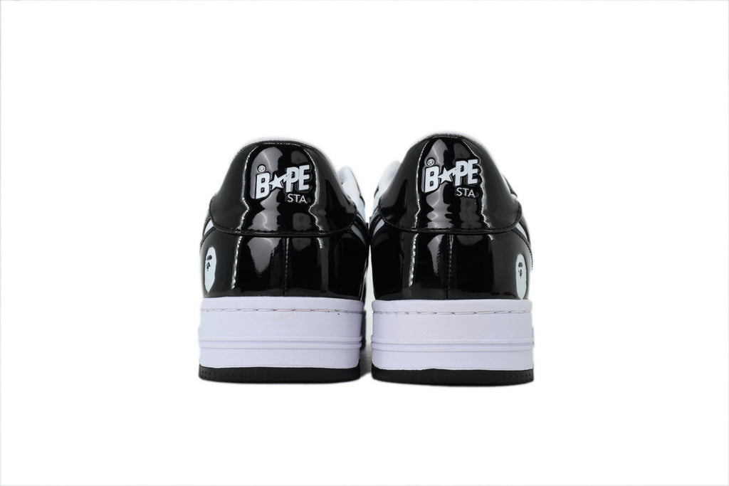 A BATHING APE BAPE Black & White Men's Sneakers