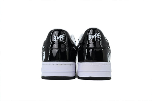 A BATHING APE BAPE Black & White Men's Sneakers