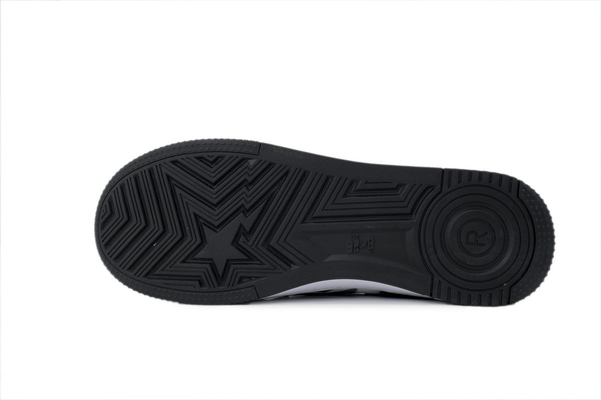 A BATHING APE BAPE Black & White Men's Sneakers