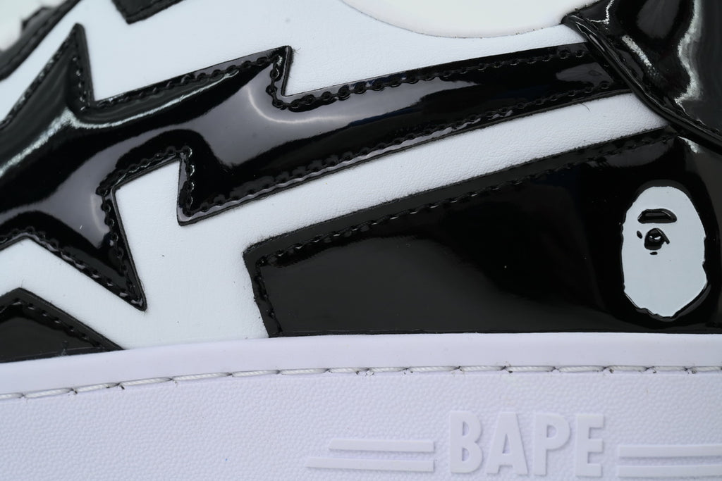 A BATHING APE BAPE Black & White Men's Sneakers