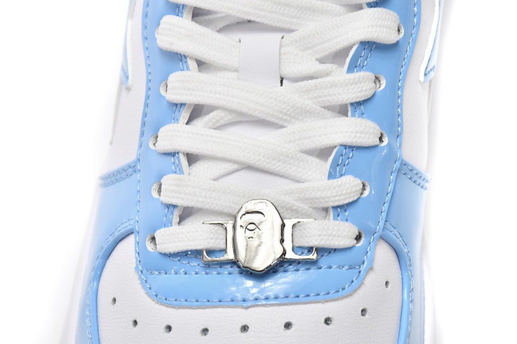 A BATHING APE BAPE STA Low White Blue Sneakers
