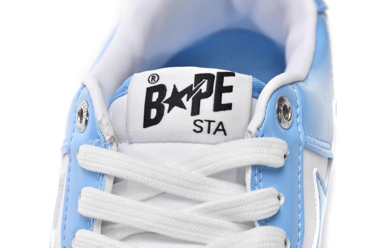 A BATHING APE BAPE STA Low White Blue Sneakers