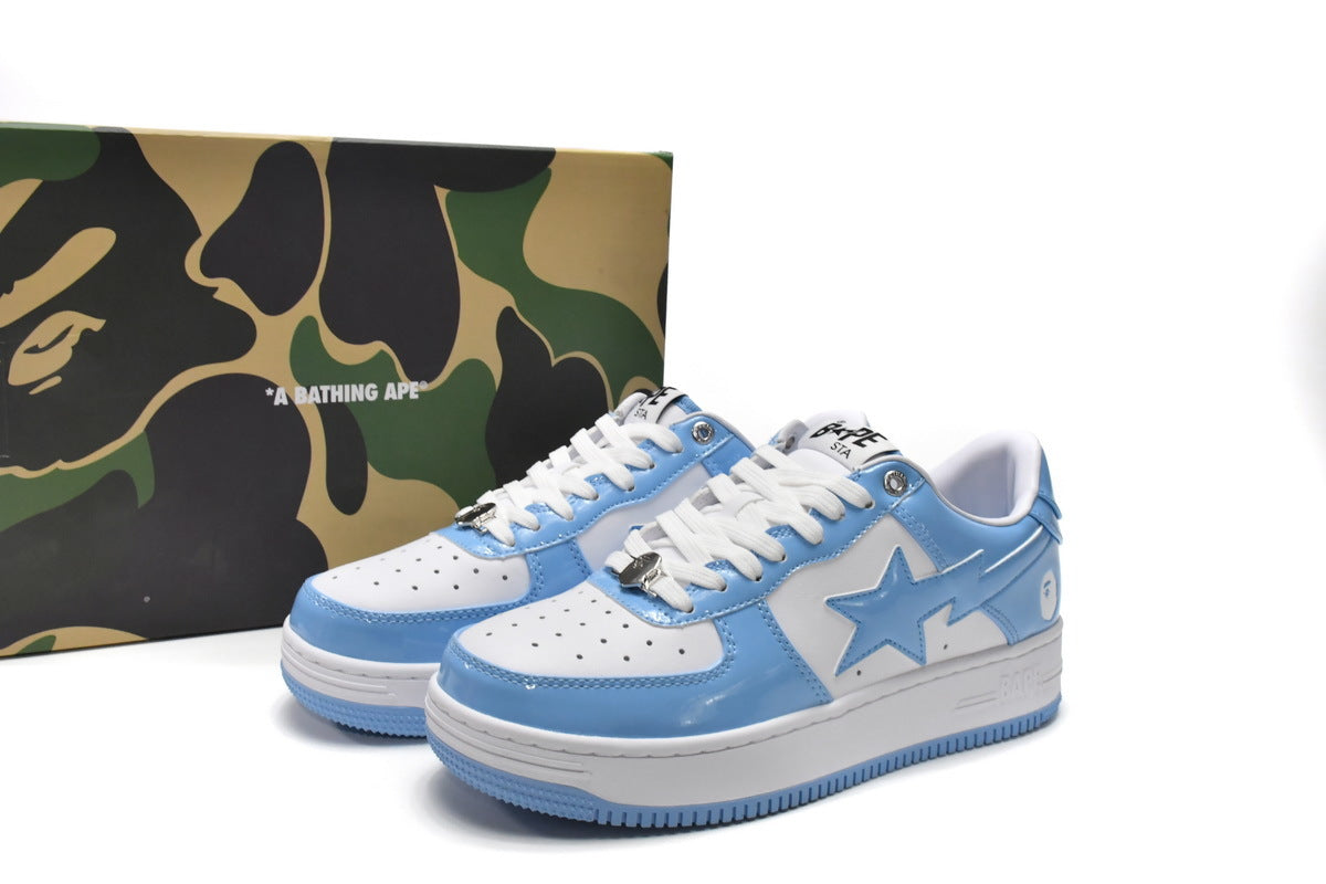 A BATHING APE BAPE STA Low White Blue