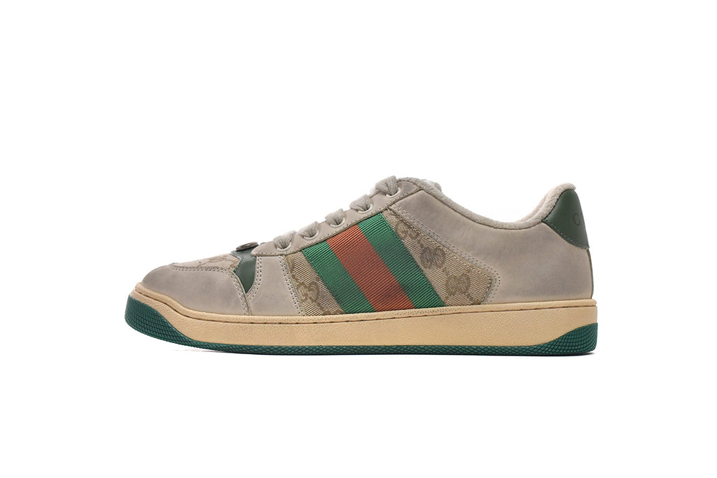 Gucci Screener Apricot Textile Sneakers