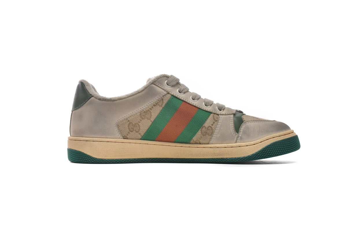 Gucci Screener Apricot Textile Sneakers