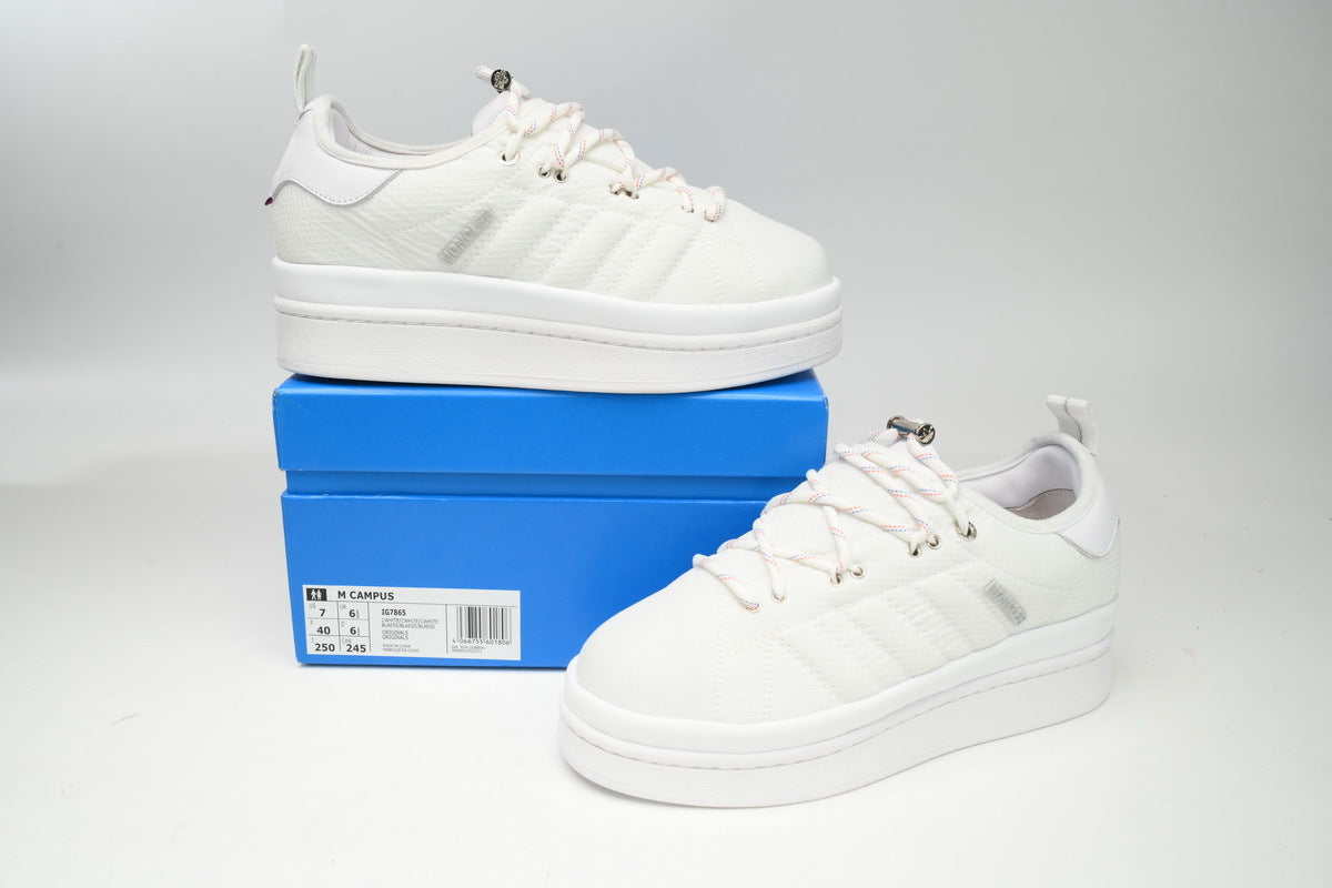 adidas x Moncler Campus Core White Sneakers