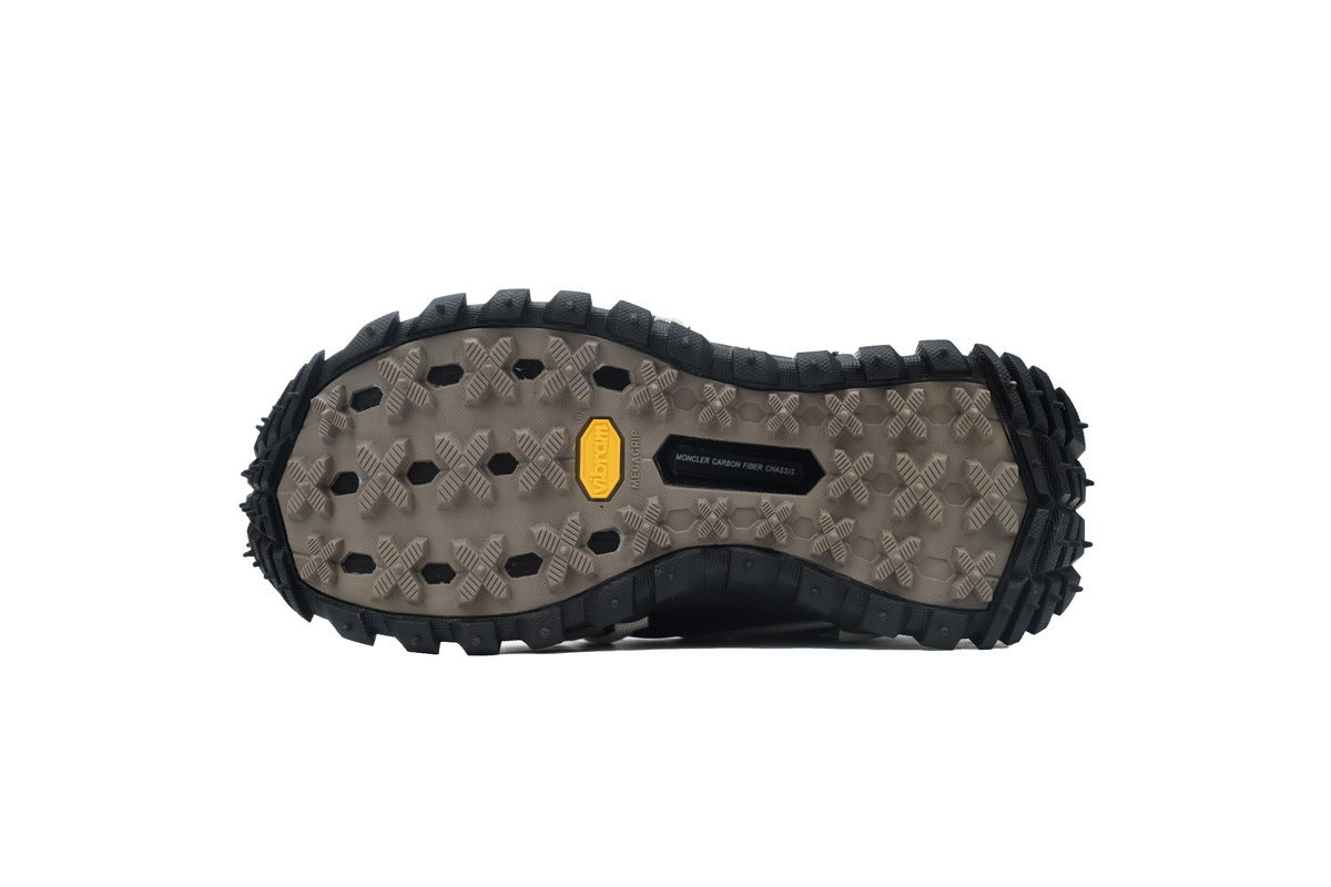 Moncler x Rick Owens Trailgrip Megalace Black Leather Sneakers