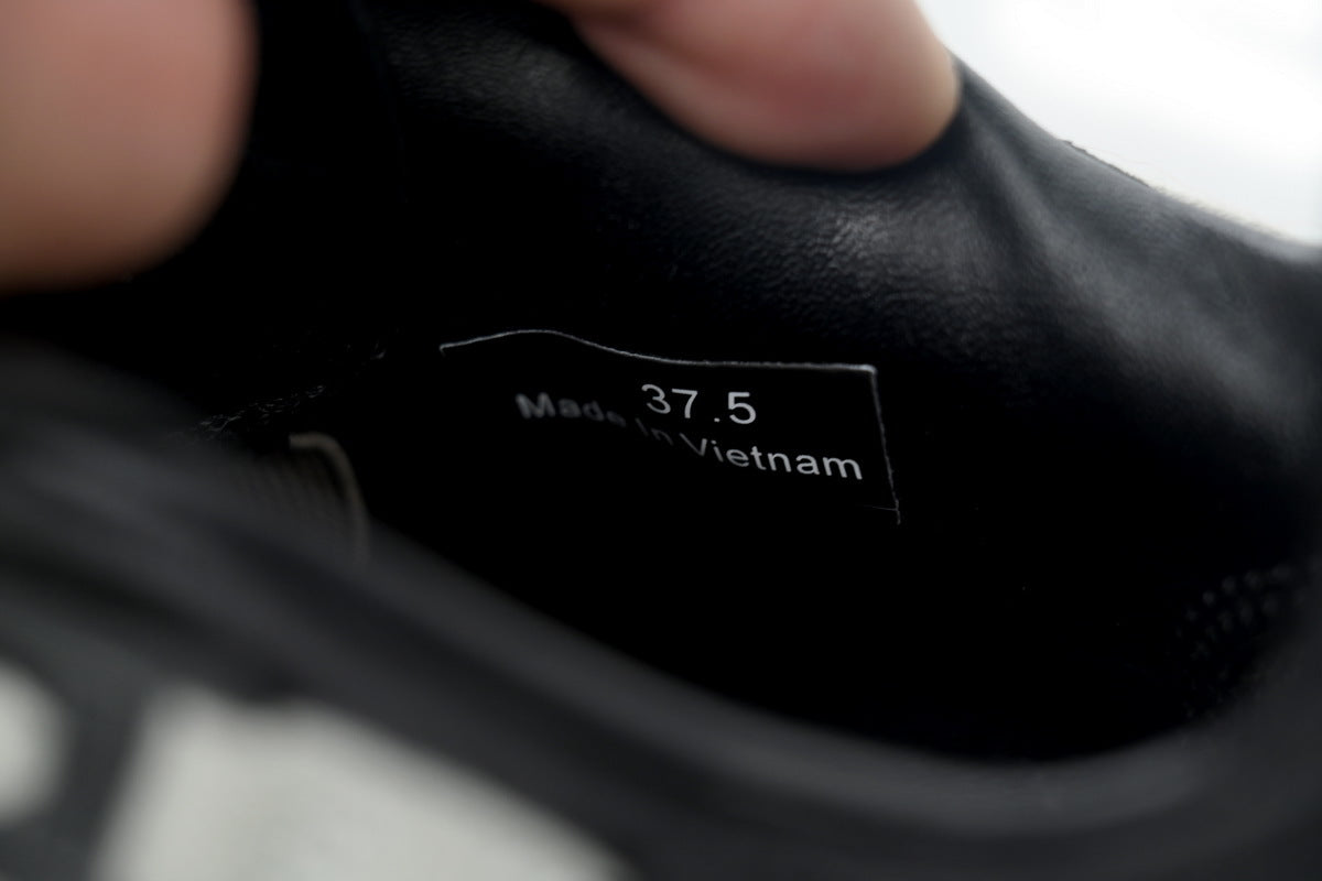 Moncler x Rick Owens Trailgrip Megalace Black Leather Sneakers
