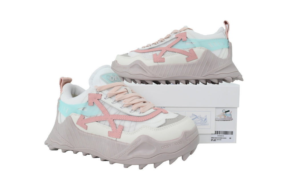 Off-White ODSY-1000 Grey Powder Pink Sneakers