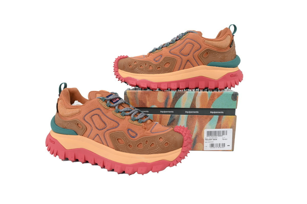 Moncler x Salehe Bembury Trailgrip Grain Brown Green Sneakers