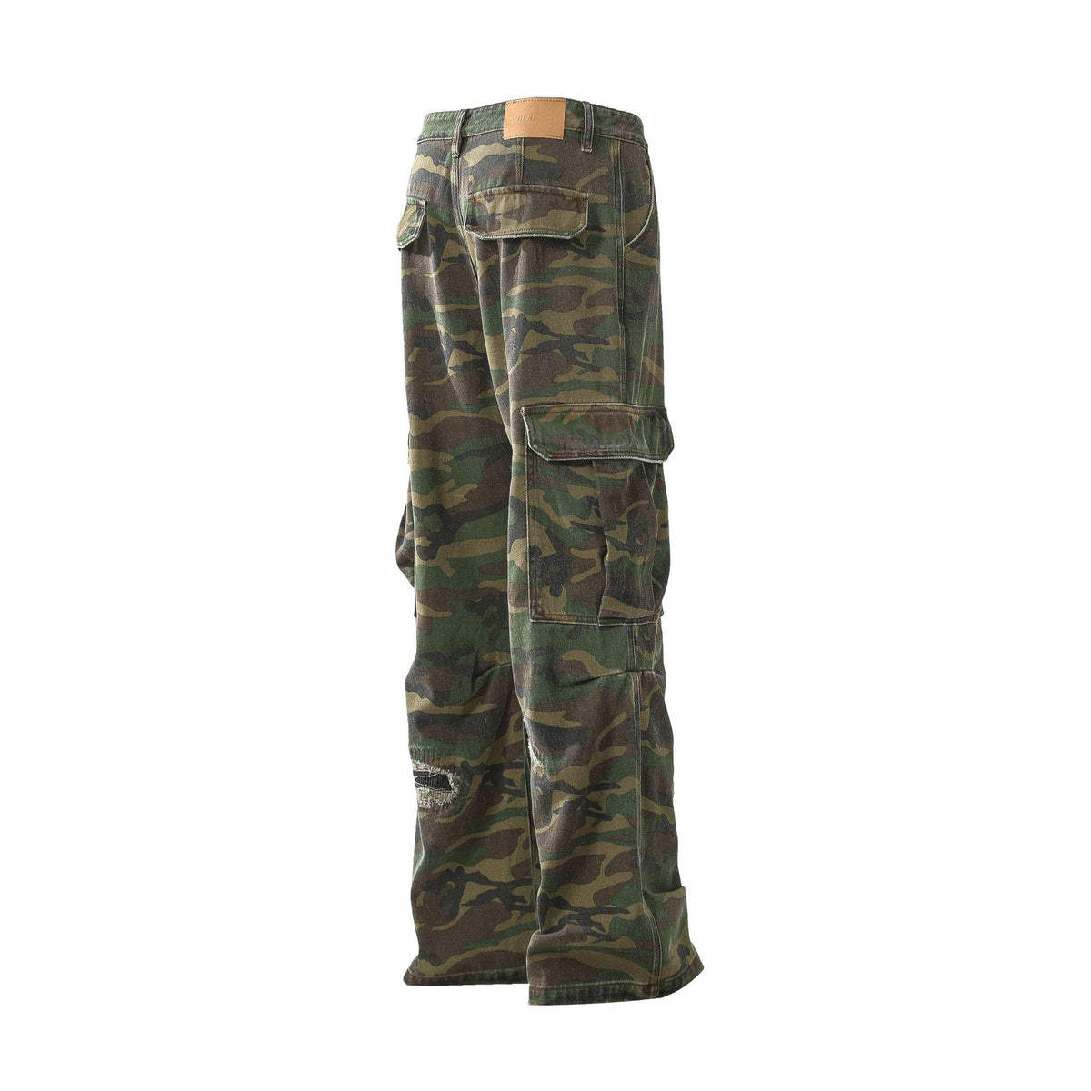 Fashion workwear jeans high street embroidery loose wide pants
