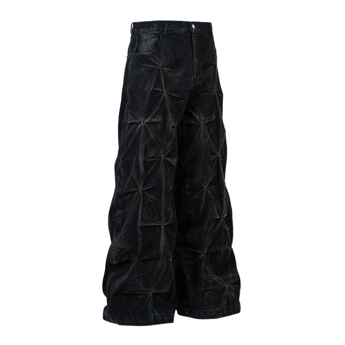 New Slimming Pleated Washed Jeans