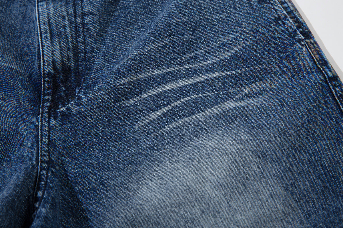 New high street trend thorn print washed jeans