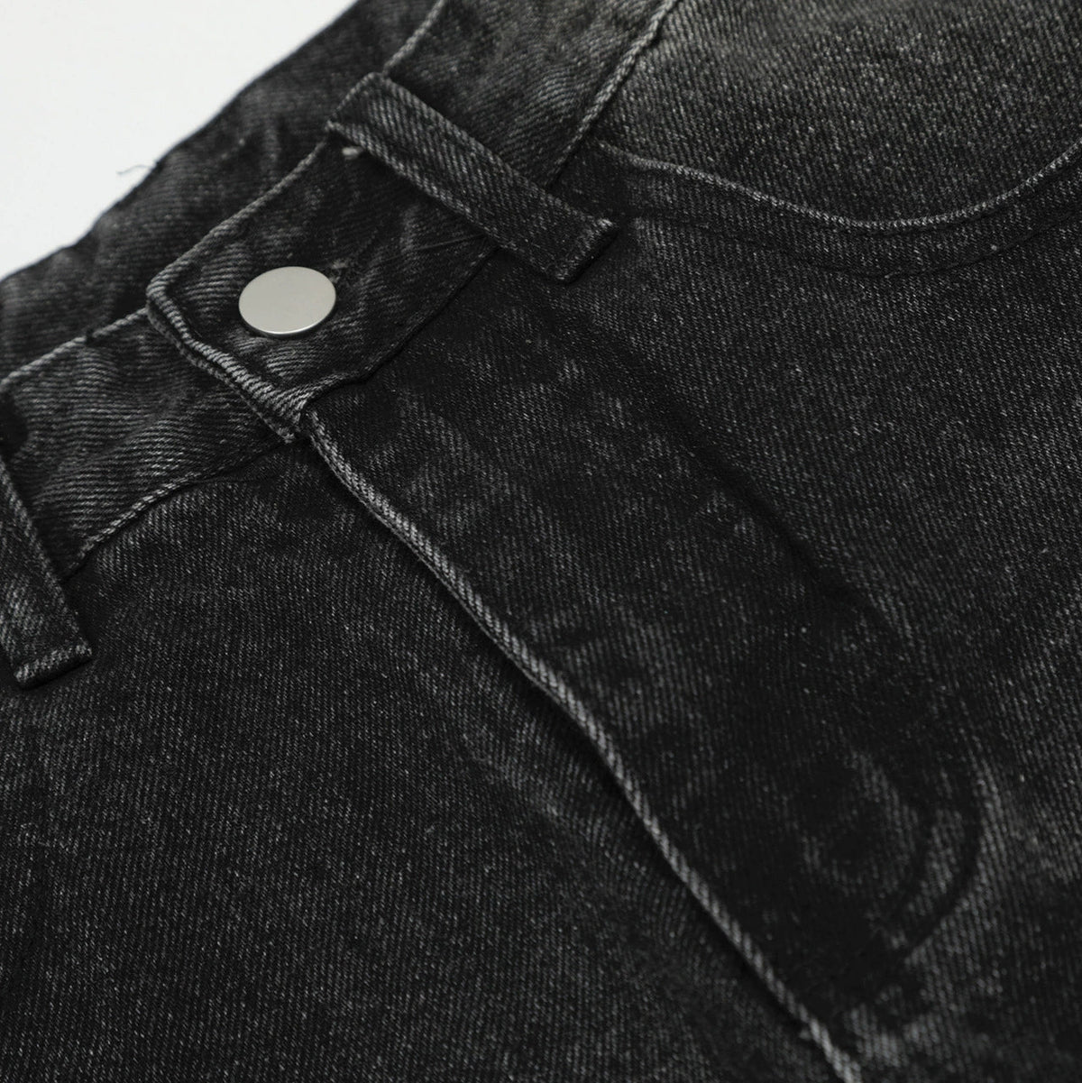 Fashion workwear jeans high street embroidery loose wide pants