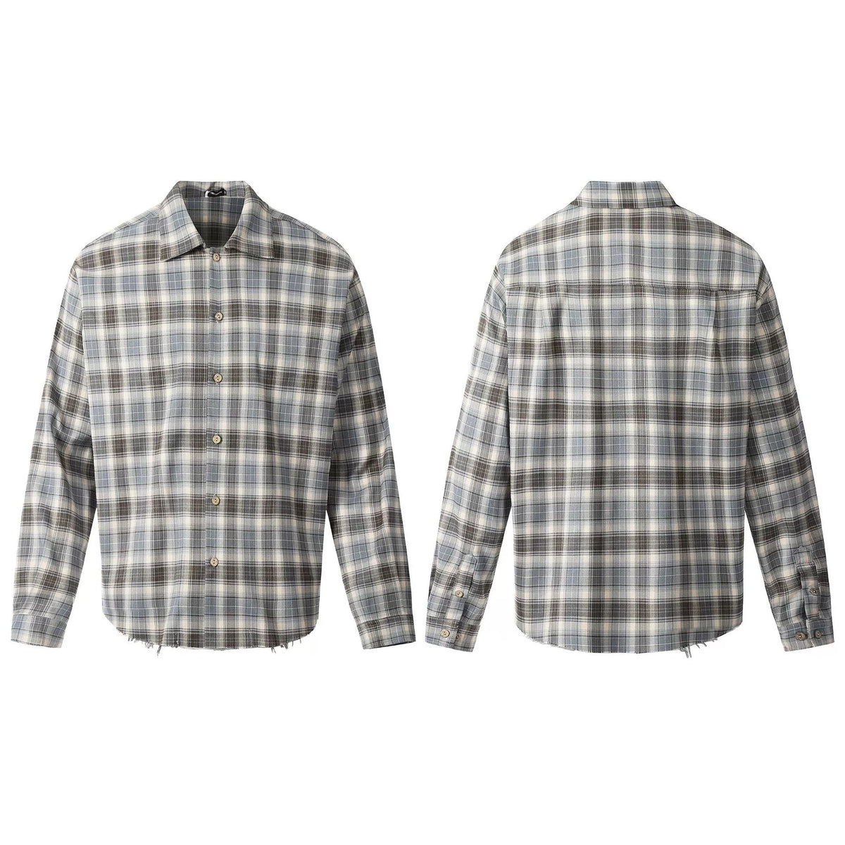 Plaid sports casual loose sweatshirt jacket