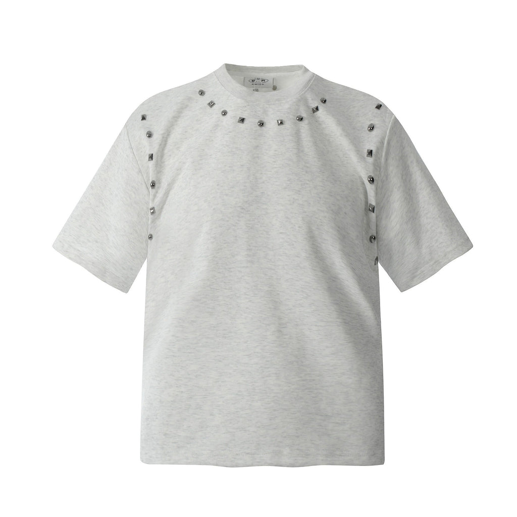 Fashion printed solid color T-shirt