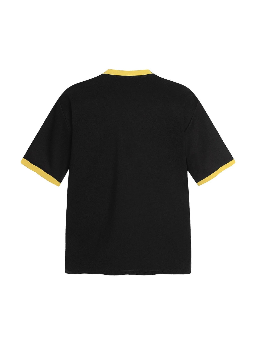 Fashion printed solid color T-shirt