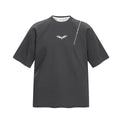 Fashion printed solid color T-shirt