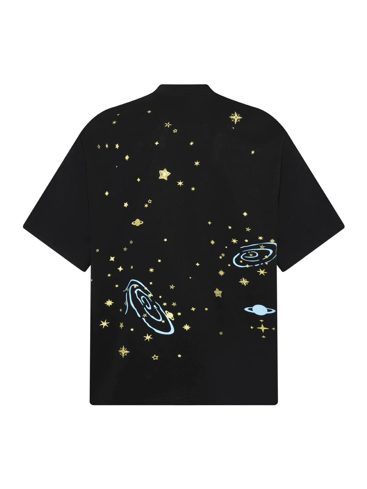 Fashion printed solid color T-shirt