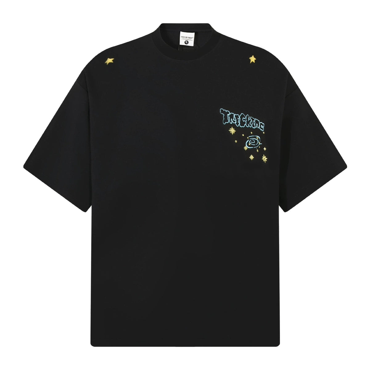 Fashion printed solid color T-shirt