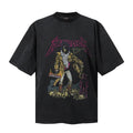 Fashion printed solid color T-shirt