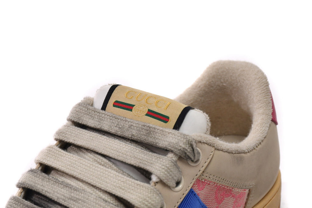 Gucci Screener Pink Textile Sneakers