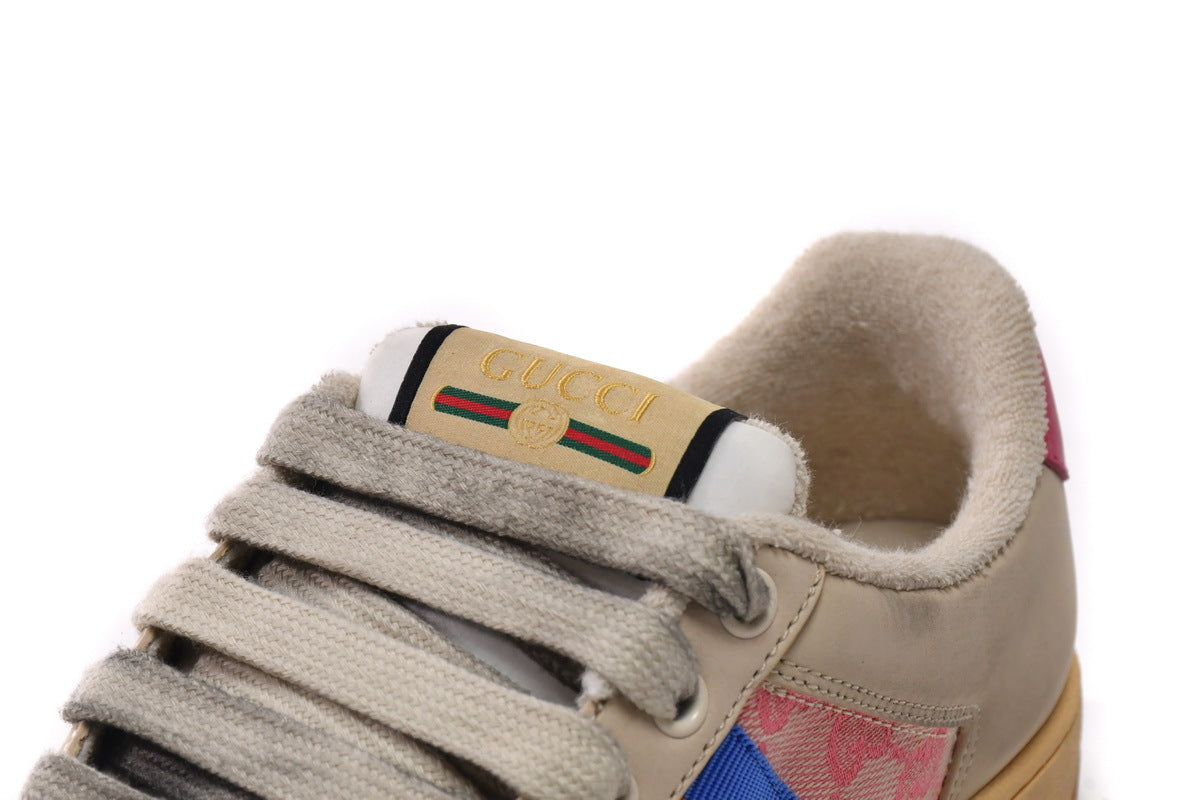 Gucci Screener Pink Textile Sneakers