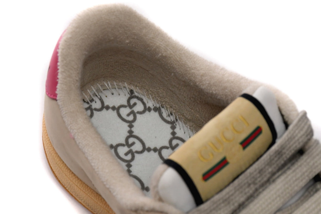 Gucci Screener Pink Textile Sneakers