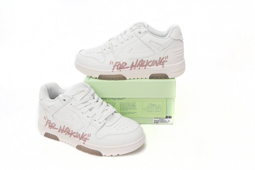 OFF-WHITE Out of Office White/Pink Sneakers