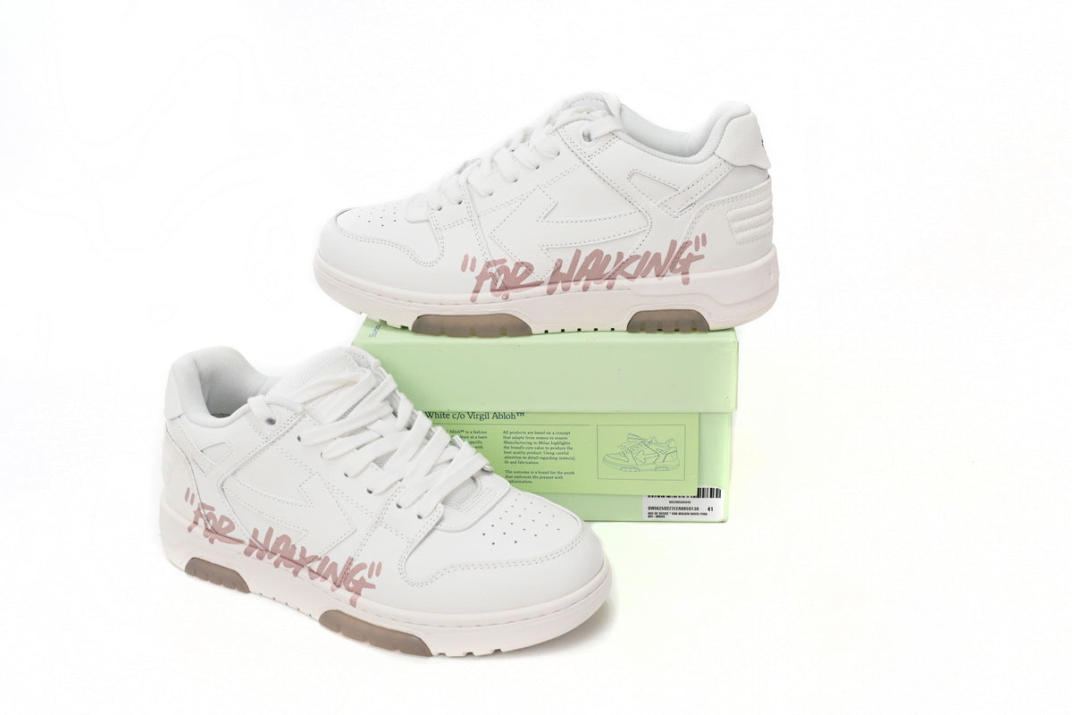 OFF-WHITE Out of Office White/Pink Sneakers