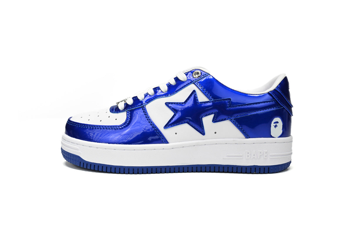 A BATHING APE BAPE STA Low Blue White Mirror Finish